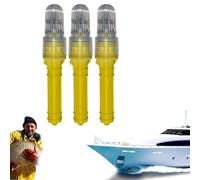 HFLWYWD Bengalas de barco, 2025 actualizadas electrónicas, aprobadas por la Guardia Costera, señales de emergencia impermeables, kit de seguridad para redes de pesca, boyas y barcos (amarillo, 3