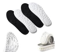 HFMLU Glamorah Insoles,Glamorah Inserts,Glamorah Massage Cloud Insoles,4D Super Soft Comfort Cloudsole Insoles for Men,Breathable Strong Shock Absorption Arch Support Insoles Inserts (Black*2,41-42)