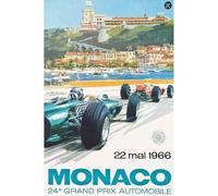 HfmQuisutron Retro Racing Mónaco Póster Puzzle 1000 Piezas Puzzle De Madera para Niños Adultos Juego Educativo Familia Descompresión Juguete Regalo Qd51Kz