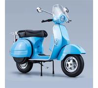 HFMXZHI Modelo a Escala de Moto 1:10 para Vespa 125 Modelo De Motocicleta Aleación Metal Fundido A Presión Simulación con Sonido Y Luz, Regalos Ordenador Escritorio Adornos(BLU)