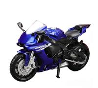 HFMXZHI Modelo a Escala de Moto 1/18 para Yamaha YZF-R1 Adornos para Computadora De Escritorio Motocicleta para Regalar Juguete Aleación para(BLU)