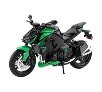 HFMXZHI Modelo a Escala de Moto Juguetes De Fundición A Presión Volante Delantero con Sonido Y Luz, Regalos Navideños 1/12 para Kawasaki Z1000 Modelo Motocicleta Aleación(Vert)