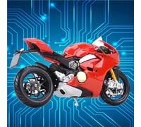 HFMXZHI Modelo a Escala de Moto Maqueta De Motocicleta, Juguete, Regalo Cumpleaños 1:18 para Ducati Panigale V4, Vehículos Fundición A Presión, Coleccionable