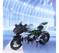 HFMXZHI Modelo a Escala de Moto Motocicleta En Miniatura De Aleación Fundida A Presión 1:12, Juguetes con Volante Y Dirección para Kawasaki para Ninja H2R(BLU)