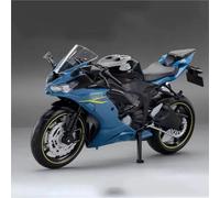 HFMXZHI Modelo a Escala de Moto Volante Delantero, Dirección, Sonido Y Luz, Regalos Navideños 1/12 para Kawasaki ZX-6R Juguetes De Aleación Motocicleta A Escala(BLU)