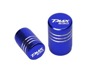 HFMXZHI Tapas de válvulas para Yamaha TMAX 530 T-MAX 530 TMax-530 2017 2018 2019 2020 2021 2022 2023 Tapas Cubierta Vástago Puerto Aire Válvula Neumático Aluminio CNC para Motocicleta (Color : BLU)