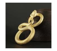HFRSE 1 Uds Llavero De Estatua De Animal De Serpiente, Llavero con Forma De Serpiente De Latón Y Metal, Llavero De Animal Hecho A Mano, Colgante De Bolso De Mano(Gold)