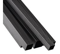 HFRSE 1pcs 8 10 15 18 20 22 25 30mm OD 3k Carbon Fiber Square Tube, 500mm Twill Matte Rectangular Carbon Fiber Tube, High Strength(8X8X6MM)