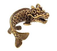 HFRSE Figura De Animal De Fundición De Pez Dragón En Miniatura 3D, Llavero De Escultura De Metal De Estilo Retro, Decoración De Escritorio De La Oficina En Casa, Regalo De Colgantes De Bricolaje