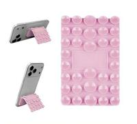 HFSAZJ Soporte de silicona de doble cara para teléfono móvil, soporte de agarre adhesivo de silicona para teléfonos móviles, accesorios de agarre fuertes, soporte para selfies y vídeos (rosa 1 unidad)