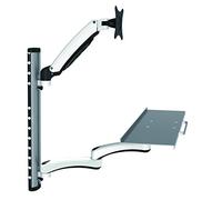 HFTEK® FY02CWS Workfit Workstation Soporte del Monitor Soporte de Pared para Montaje supervisar el Apoyo Montaje de TV Wall Mount Bracket hasta 27 Pulgadas con VESA 75/100 (FY02CWS)