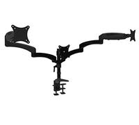 HFTEK® GM137S Dual Doble Triple Brazo Soporte para 2 3 Monitor Desk Mount Bracket Soporte de Escritorio para Pantalla 15-27 Pulgada con VESA 75/100 (GM137S)