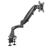 HFTEK Soporte Brazo para Monitor Soporte de Escritorio y Mesa para Pantalla 15-34 Pulgadas hasta 16 kg - VESA 75/100 (GM112XF Negro)