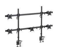 HFTEK -Soporte de mesa Brazo para monitor portátil para 5 monitores de hasta 34" y 8kg por brazo Altura ajustable Inclinable Giratorio VESA 75 100 - MS625C-80N -Adaptable individualmente