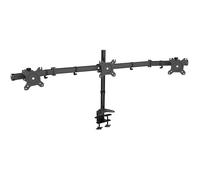 HFTEK Soporte para 3 Tres Monitor Desk Mount Bracket Control Center Soporte de Escritorio para TFT LED LCD Pantalla 15" - 27" Pulgadas con VESA 75/100 - HF330C