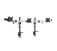 HFTEK Soporte para 3 tres monitores de escritorio para pantalla de 15" - 27" con VESA 75/100 (MP230C-N)