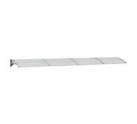HFXHIJXQ Marquesina para puerta, 400 x 75 cm, gris transparente, con accesorios de montaje, techo de policarbonato resistente a la intemperie, para balcón, terraza y entrada, diseño moderno