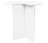 HFXHIJXQ Mesa auxiliar redonda blanca Ø39 x 38 cm madera | Mesa de almacenamiento compacta para sala de estar o dormitorio. Superficie de fácil cuidado y alta capacidad de carga de