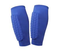 HFYSGVO 2 Protectores de espinillas con diseño Panal, for Deportes, for espinilleras, Mangas for piernas, Equipo protección, Protector caña(2 pcs Blue,M Less Than 65kg)