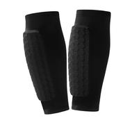 HFYSGVO 2 Protectores de espinillas con diseño Panal, for Deportes, for espinilleras, Mangas for piernas, Equipo protección, Protector caña(2 pcs Black,M Less Than 65kg)