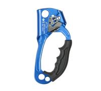 HFYSGVO Dispositivo de Escalada en Roca, montañismo, arborista, ascendedor Manual, Equipo rapel, sujeción for Cuerda 8-12 mm(Blue Right Hand)