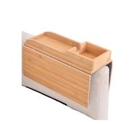 HFYSGVO Soporte for Vasos de sofá bambú, Bandeja Plegable Antideslizante con Bolsillo Lateral for Guardar el Mando a Distancia y Otros Objetos. Organizador Snacks(Style B)