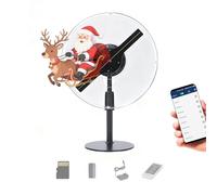 HFZ 3DHologramFan con cubierta protectora, control de aplicación WiFi, Bluetooth remoto, LED brillante, biblioteca de videos 700 para ferias, exposiciones, minoristas y eventos (9.06 pulgadas +