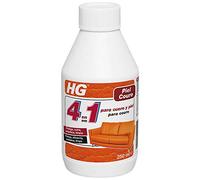 HG 4 en 1 Cuero y Piel, Limpiador de Cuero Auténtico y Polipiel, Acondicionador Restaurador de Cuero y Piel, Bálsamo de Cuero Indicado para Limpiar Mobiliario de Hogar - 250ml