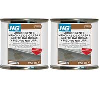 HG Absorbente de Manchas de Grasa y Aceite - 250 ml (Paquete de 2)