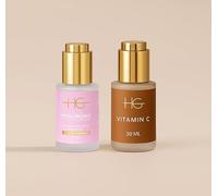 HG AESTHETICS Dúo Perfecto - Sérum con Ácido Hialurónico al 2% y Vitamina B5 (30 ml) + Sérum Iluminador con Vitamina C al 7% y Bakuchiol (30 ml) - Hidratante, Iluminador y Antiedad