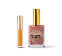 HG AESTHETICS Juego de brillo de verano - HeyHoney Lipolie (10 ml) + Ixixir Brillo de Aceite Seco (50 ml) | Dúo Hidratante para Labios y Piel Radiantes (Rayos de Sol Rosa + Mango)