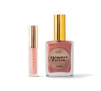 HG AESTHETICS Juego de brillo de verano - HeyHoney Lipolie (10 ml) + Ixixir Brillo de Aceite Seco (50 ml) | Dúo Hidratante para Labios y Piel Radiantes (Rayos de Sol Rosa + Fresa)