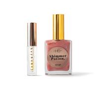 HG AESTHETICS Juego de brillo de verano - HeyHoney Lipolie (10 ml) + Ixixir Brillo de Aceite Seco (50 ml) | Dúo Hidratante para Labios y Piel Radiantes (Rayos de Sol Rosa + Miel)