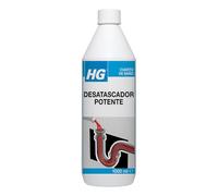 HG Desatascador Potente de Tuberías y Desagües, Elimina Eficazmente los Atascos, Limpiador Líquido para Tuberías y Desagües Bloqueados en Fregaderos o Platos de Ducha - 1L (139100130)
