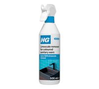 HG Eliminador de cal, artículos sanitarios de colores, potente para grifos negros, duchas, fregaderos, 500 ml