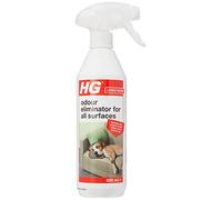 HG Eliminador de olores para todas las superficies, eliminador de olores para muebles blandos, eficaz neutralizador de orina y eliminador de olores de mascotas, desodorante en aerosol para alfombras, muebles y habitaciones, 500 ml