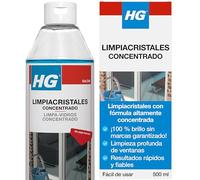 HG Limpiacristales Concentrado, Fórmula Súper Concentrada Profesional para un Brillo Perfecto Sin Marcas, Utilizado por Limpiadores Profesionales de Ventanas - 500ml (297050130)