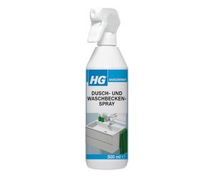 HG Limpiador de baño diario en aerosol para uso diario en ducha y lavabo, adecuado para cabinas de ducha de plástico, paredes de baldosas, mármol y piedra natural, 500 ml