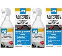 HG Limpiador Encimeras Piedra Natural, Quitamanchas para Encimeras de Cuarzo, Granito y Mármol, Limpiador y Desengrasante para Cocinas - 500 ml (Paquete de 2)