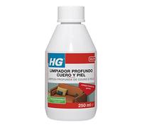 HG Limpiador Profundo Cuero y Piel, Líquido Limpiador de Piel Natural y Cuero Sintético, No Daña el Color de la Piel, Limpiador de Bolsos, Botas, Chaquetas y Sofás de Cuero a Base de Agua - 250 ml