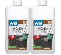 HG Limpiador y Abrillantador de Suelos de Baldozas y Azulejos, Producto 16, Fórmula Altamente Concentrada para Suelos de Cerámica y Piedra Natural, Resultado Impecable - 1L (184100130) (Paquete de 2)