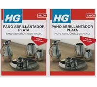 HG Paño Abrillantador Plata, Paño Limpiador de Joyas y Metal, Limpiador Abrillantador para el Cuidado de Joyas de Oro o Cubertería de Plata, Limpia, Pule y Restaura el Brillo, 30 x 30 cm