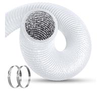 HG PLVTII Tubo Ventilación 100 mm Aluminio Flexible, 2.5 m Conducto 5 Capas con 2 Abrazaderas, para Extractor Baño, Cultivo Indoor, Ventilación Aire, Aire Acondicionado Portátil, Bianco