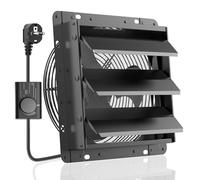 HG Power 250mm Ventilador Extractor con Regulador de Velocidad Ventilador Industrial de pared 1100m³/h con Rejilla Ventilador de Ventana de Aluminio con Enchufe UE para sótano Garaje Cocina