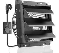 HG Power 300mm Ventilador Extractor con Regulador de Velocidad Ventilador Industrial de pared 1300m³/h con Rejilla Ventilador de Ventana de Aluminio con Enchufe UE para sótano Garaje Cocina