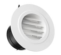 HG Power 75mm Rejillas de Ventilación Rejilla Aire Acondicionado Conductos Cubierta de Ventilación de ABS con Malla para Ventilación Extractor de Conductos