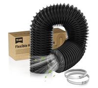 HG Power Manguera de salida de aire de 75 mm, 2,5 m, nailon, manguera flexible con 2 abrazaderas de manguera, tubo de ventilación aislado acústico, tubo de ventilación para calefacción de