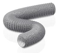 HG Power Manguera de Ventilación 75 mm, 5 m Manguera de Escape de Aluminio, PVC Conductos de Ventilación para Extractores, Climatizadores, Secadoras, Campanas Extractoras, Gris