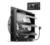 HG Power Ventilador de drenaje de 300 mm con regulador de temperatura y humedad, ventilador de pared industrial inteligente, 1650 m³/h, motor EC, ventilador de pared para sótano, garaje, cocina