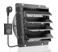 HG Power Ventilador extractor de 350 mm con regulador de velocidad industrial, ventilador de pared 1500 m³/h, ventilador de pared con filtro de malla de aluminio con enchufe de la UE para sótano